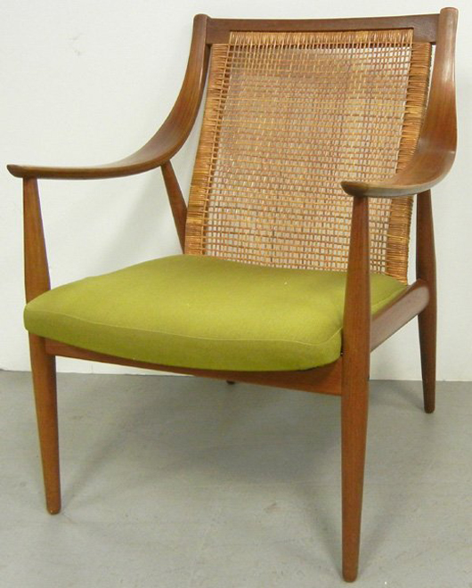 John Stuart teak chair designed by Hvidt and Molgaard-Nielsen. Stephenson’s image.